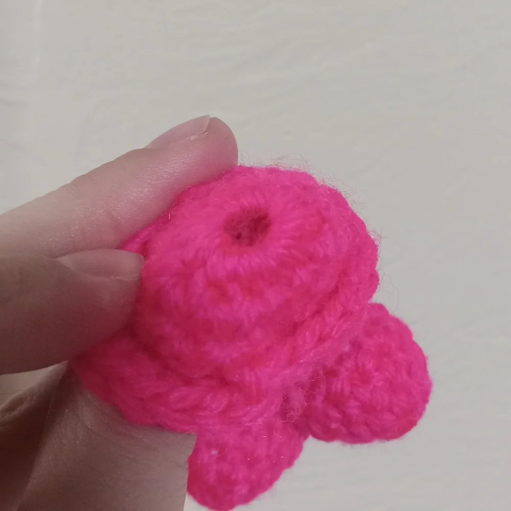 Handcrafted Hot Pink And Black 🍆 crochet chapstick gag gift holder - Picture 2 of 3